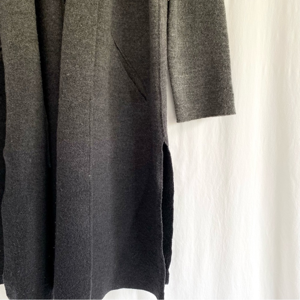 Eileen Fisher 100% Wool Grey Ombré Open Cardigan, Size XXS/XS - Picture 8 of 8
